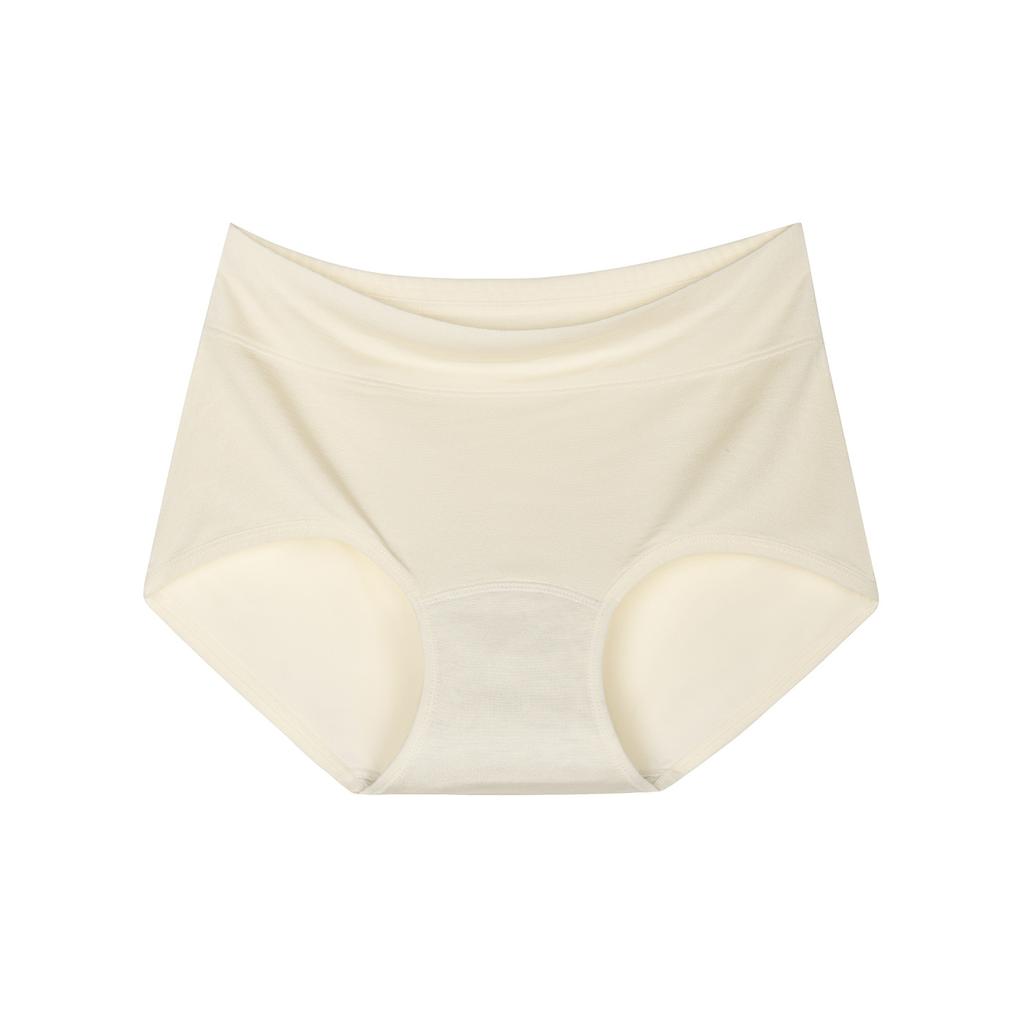 Plus Size Lady Spring Cotton 10A Antibacterial Extended Crotch Bare Breathable Waist Triangle Briefs