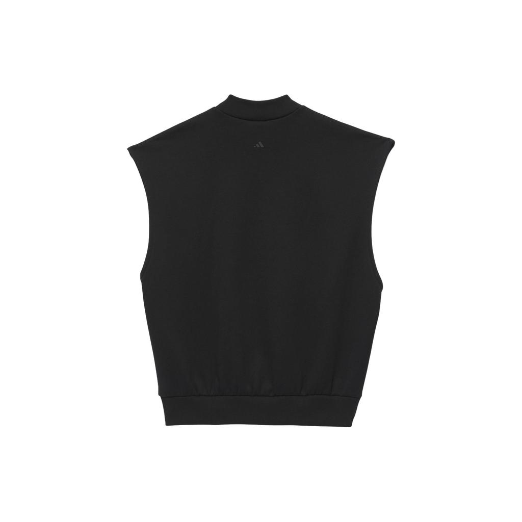 Adidas Chapter 03 Sleeveless High-Neck Sweatshirt with Logo Print Unisex Tops Black IN4247
