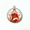 Double-Sided Red Wenchang Star Lord Pendant - Alloy Gold Exam Success Amulet