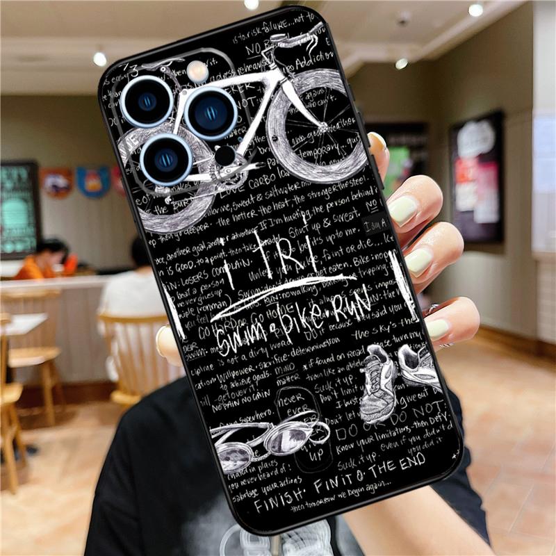 

Triathlon Tri Life Phone Case For iPhone 11 12 13 14 16 15 Pro Max Mini XS X XR 7 8 Plus Soft Cover Shell iPhone 11