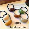 Vintage French-Inspired High-Elasticity Hair Ties for Women - Elegant Solid Color Ponytail Holders, Durable & Comfortable Hair Accessories