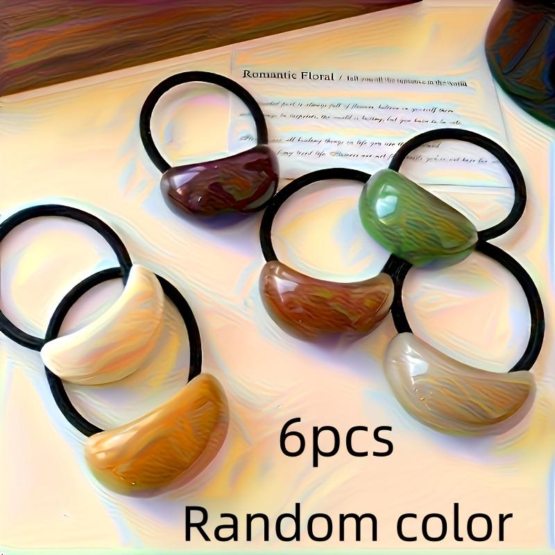 Vintage French-Inspired High-Elasticity Hair Ties for Women - Elegant Solid Color Ponytail Holders, Durable & Comfortable Hair Accessories