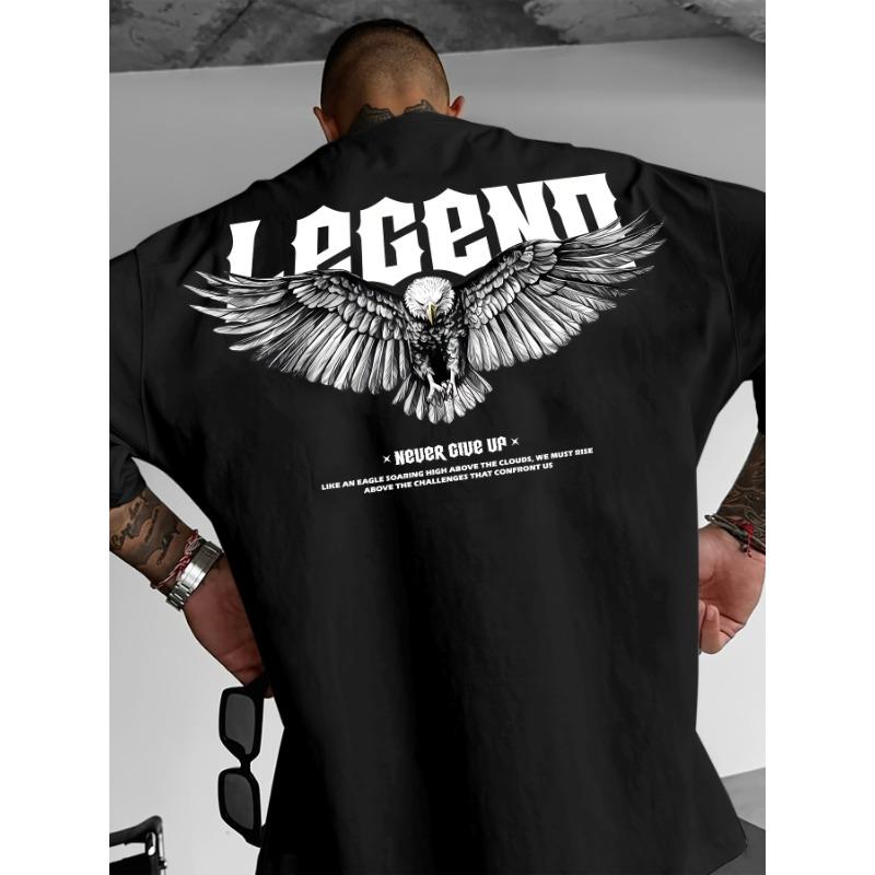 European sizes Men s Never Give Up Motivational T-Shirt - Oversized Streetwear Summer Tee with  Never Give Up  Lettering S чёрный