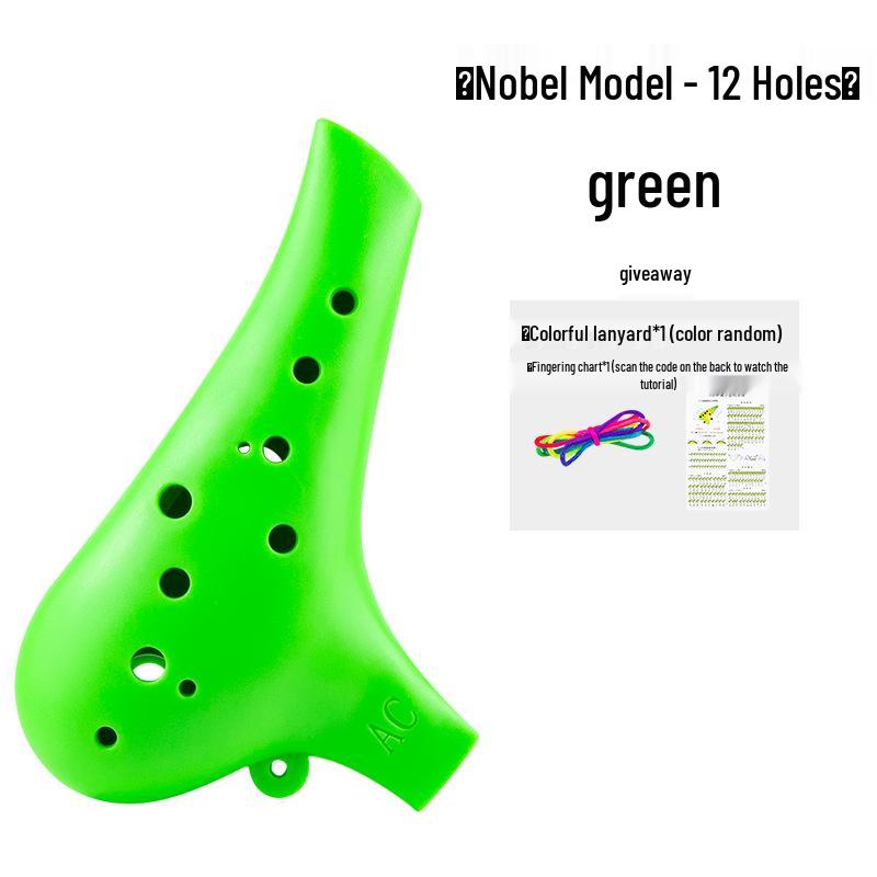Golden Cicada 12-Hole Alto AC Resin Ocarina - Durable and Drop-Resistant for Beginners and Professionals. Ideal for Elementary Students.