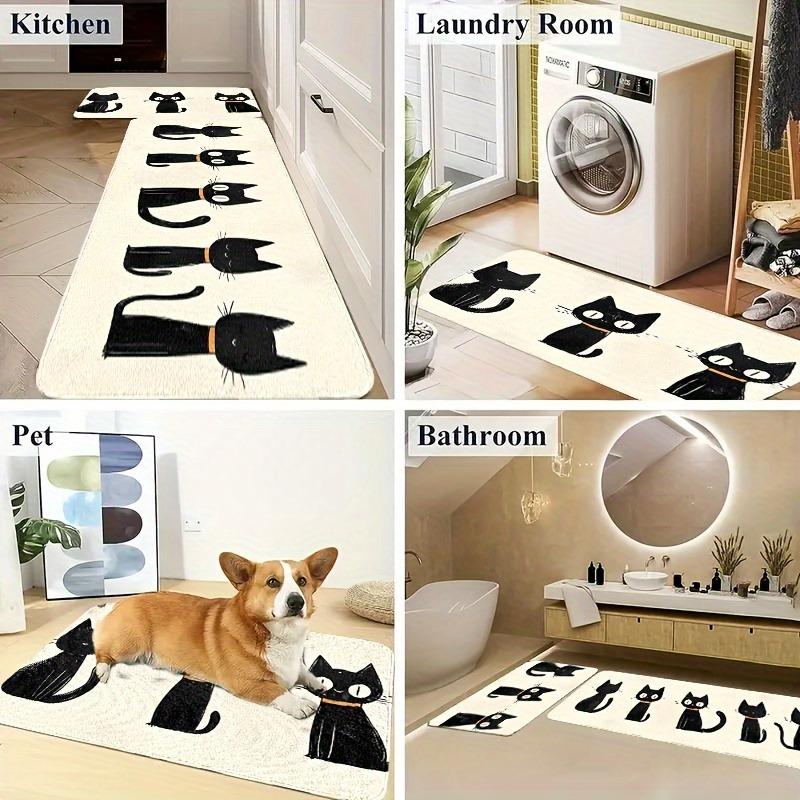1PC Marine Ecosystem Kitchen Rug Non-Slip Door Mat Pop Design Bathroom Rug Bath Mat Carpet for Home Sink Laundry Decor