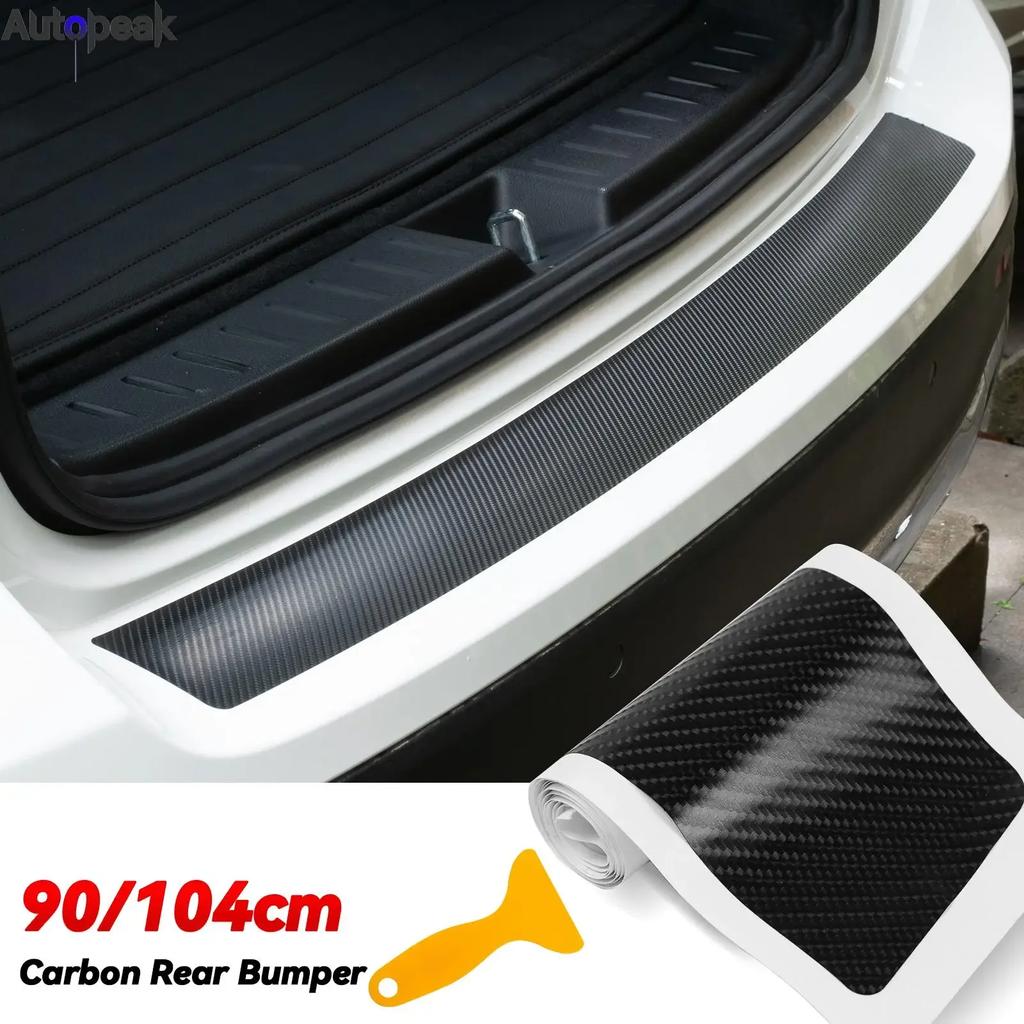 Universal Car Rear Bumper Protector Trunk Door Entry Guard Sill Protection 3D Sticker Carbon Fiber PVC Edge Protector Accessorie