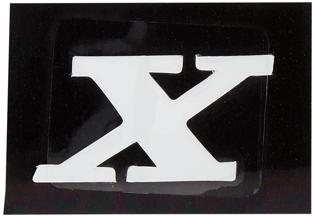 Toyo Mark Alphabet X White Sticker