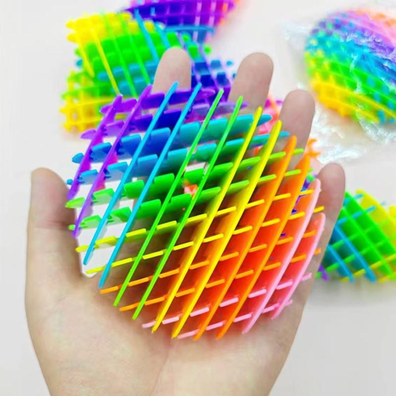 Toys Fidget Worm Flexible 3D Sensory Rainbow Elastic Mesh Stretchy Quiet Stress Anxiety Relief For Teens Party Favors Gifts Kids