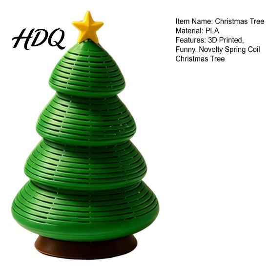 Instagram Style Ornament 3D Printed Spring Coil Christmas Tree Funny Novelty Office Food Association Aesthetic Desktop Decoration Holiday Fidget Toy