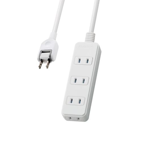 ELECOM Power Tap Lightning Guard Swing Plug with Dust Shutter 4 Ports 3m White T-KST02-22430WH