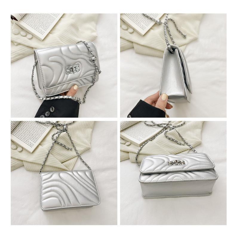 IELGY niche texture armpit bag, fashionable small square bag, high-end chain messenger bag