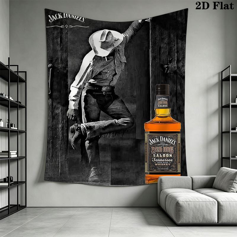 Jack Daniel'S Old No Brand Tennessee Sour Mash Whiskey Jack Daniel Distillery Lynchburg Tenn Usa Tapestry Background Cloth Wallmounted