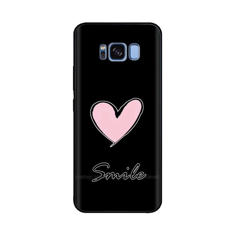 For Samsung Galaxy S8 Plus Phone Case Heart-Butterfly Funda For Samsung S8 S8Plus Cases Liquid Silicone Bumper GalaxyS8 Shells
