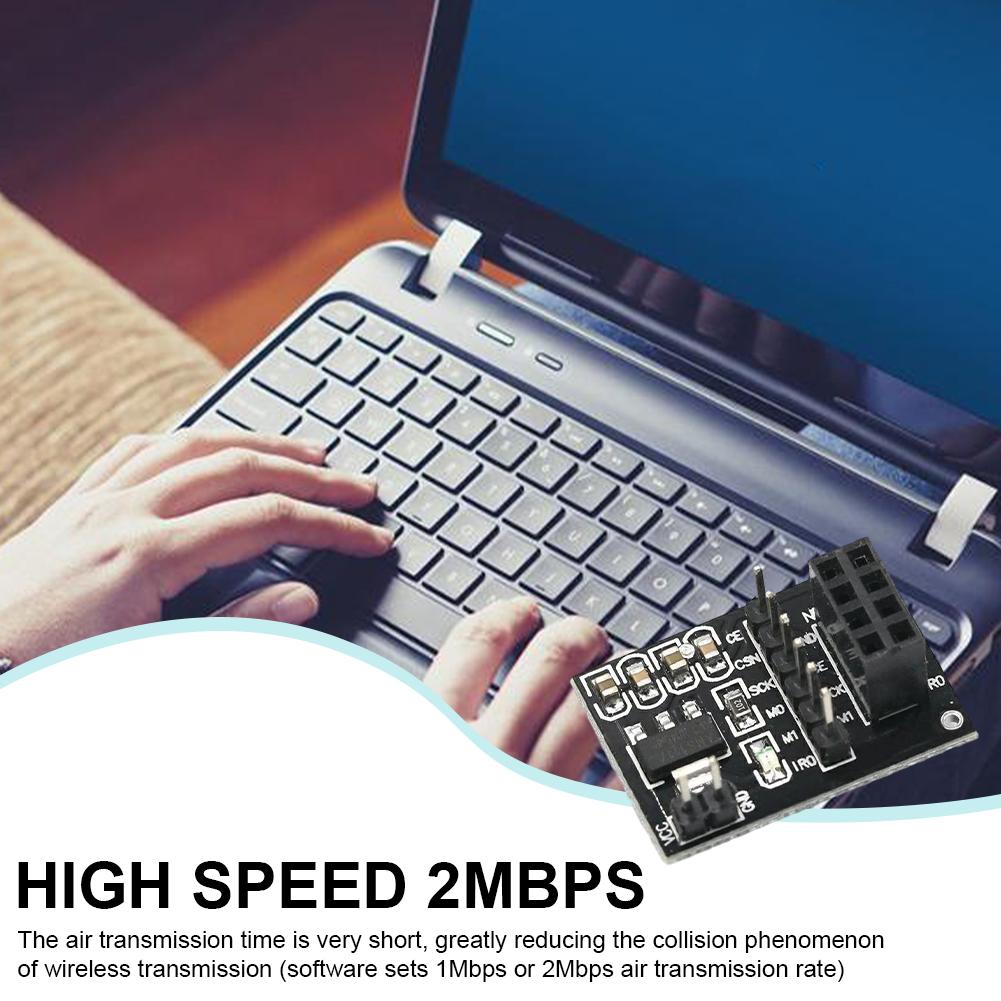 NRF24L01 2.4G Wireless Data Transmission Module 2.4GHz NRF24L01+PA+LNA Wireless Transmission Module 1000 Meters