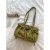Large Capacity Women's Casual Shoulder Bag with Bow Cute Tote Bag for College Students School Class Daily Commute Shopping Lightweight Handbag