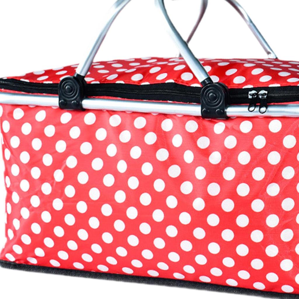 Kühltasche mit auslaufsicherem Innenfutter, isolierter Picknickkorb, multifunktionaler Thermo-Kühl-Lunch