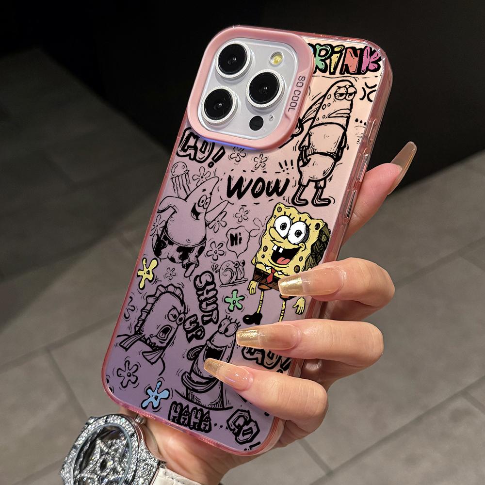 S-SpongeBob SquarePants Phone Case for Apple iPhone 17 Air 16 15 14 Plus 13 12 11 iPhone16 iPhone13 Pro Max X Xs Cover