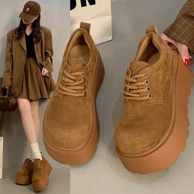 Spring New Thick-soled Lace-up Versatile Fashion Non-slip Small Casual Shoes Low-top Shoes Women's Shoes