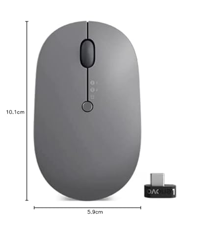 Lenovo GO Wireless Multi-Device Mouse, Dark Gray