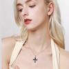 Antique Alloy Crucifix Necklace Minimalist Gothic Jewelry Unisex Neck Chain For Everyday Wear or Special Occasions
