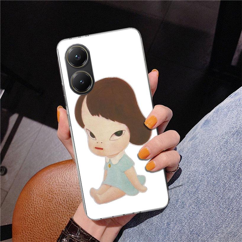 Y-Yoshitomo Nara Phnoe Case for Xiaomi Poco X5 X6 X7 Pro X4 Gt F7 Ultra M8 M7 Redmi 15C 15 13C 13 12C 12 Unique Cover Coque Poco