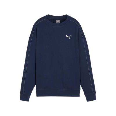 Puma T-shirt da Donna a Manica Lunga con Spalle Cadenti, Colore Unico, alla Moda, Morbida, Traspirante, Comoda, Blu Navy 682159-14