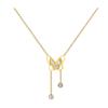 Empty Butterfly Tassel Furnace Real Gold Necklace Female Collarbone Chain With Jewelry