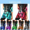 Plus Size Womens Asymmetric Floral Printed Short Sleeve Tunic Blouse For Summer Comfort