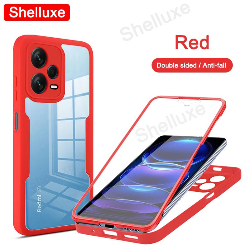 360 Celotělový Průhledný Kryt Shelluxe Přední+Zadní Pro Xiaomi Redmi Note 12 13 Pro Plus + Note12 Note13 5G Silikonový Oboustranný Kryt