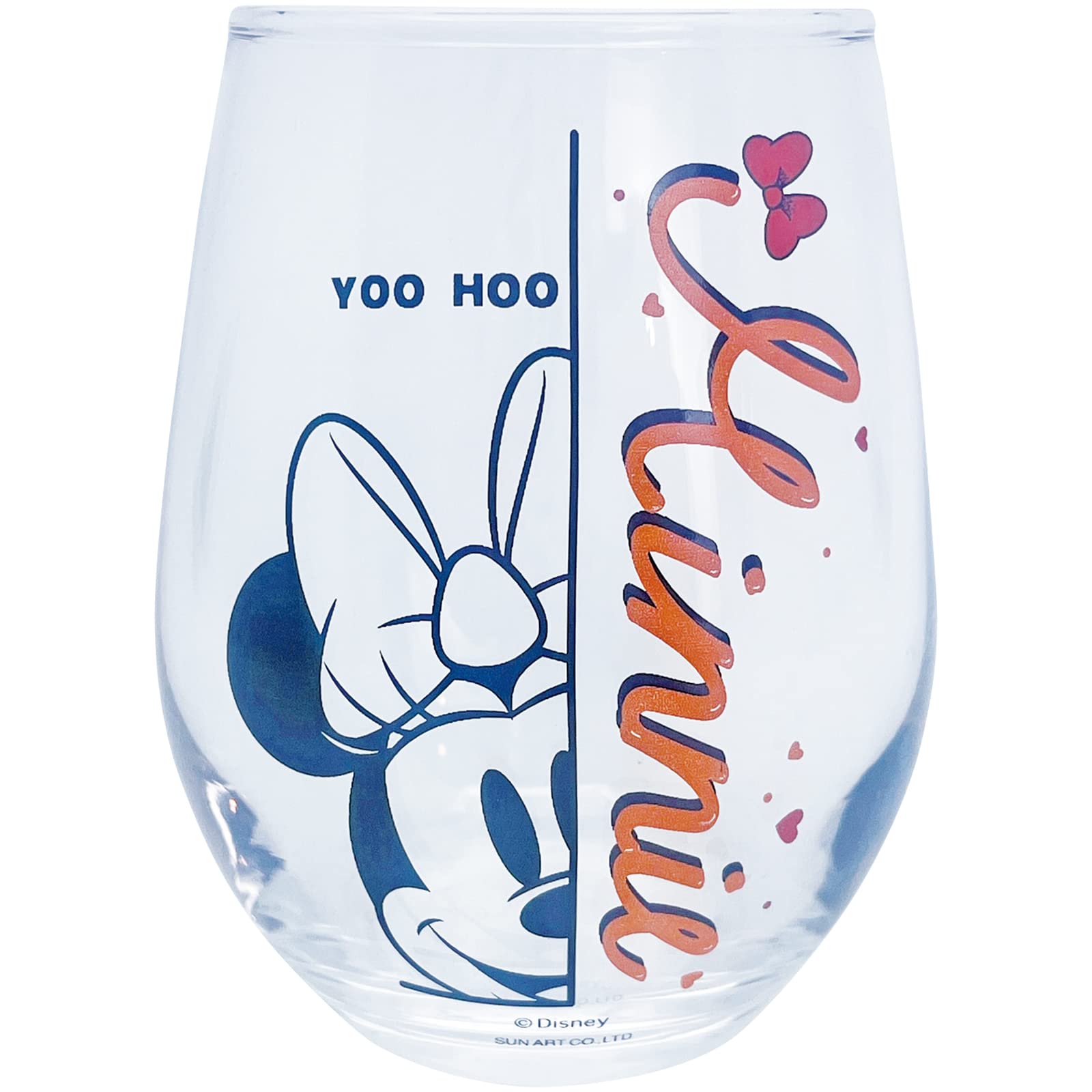 

Sun Art Disney Minnie Mouse Round Glass Face Minnie Mouse Made in Tumbler, Approx. 330ml, Merchandise, Glass, Japan, SAN4044-2