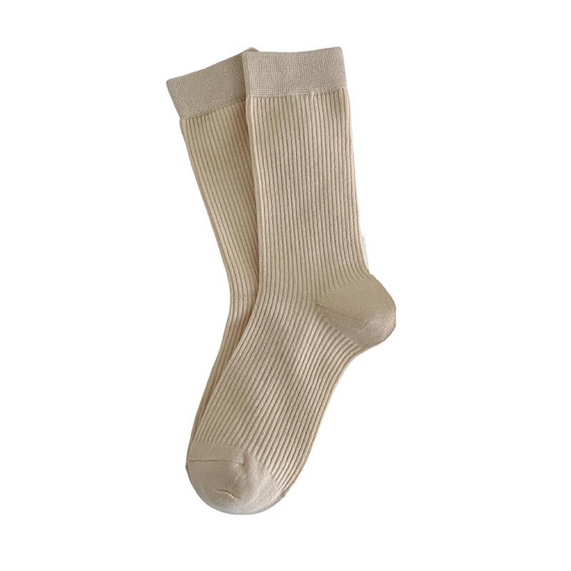 LCsanyp Women s Retro Academy Style Solid Crew Socks - 5 Pair Pack M