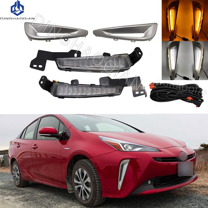 1 set Fog Lights Headlight For Toyota Prius C 2019 2020 2021 LED Fog lights Car Fog Lamp Kit With Harness Bulb Switch