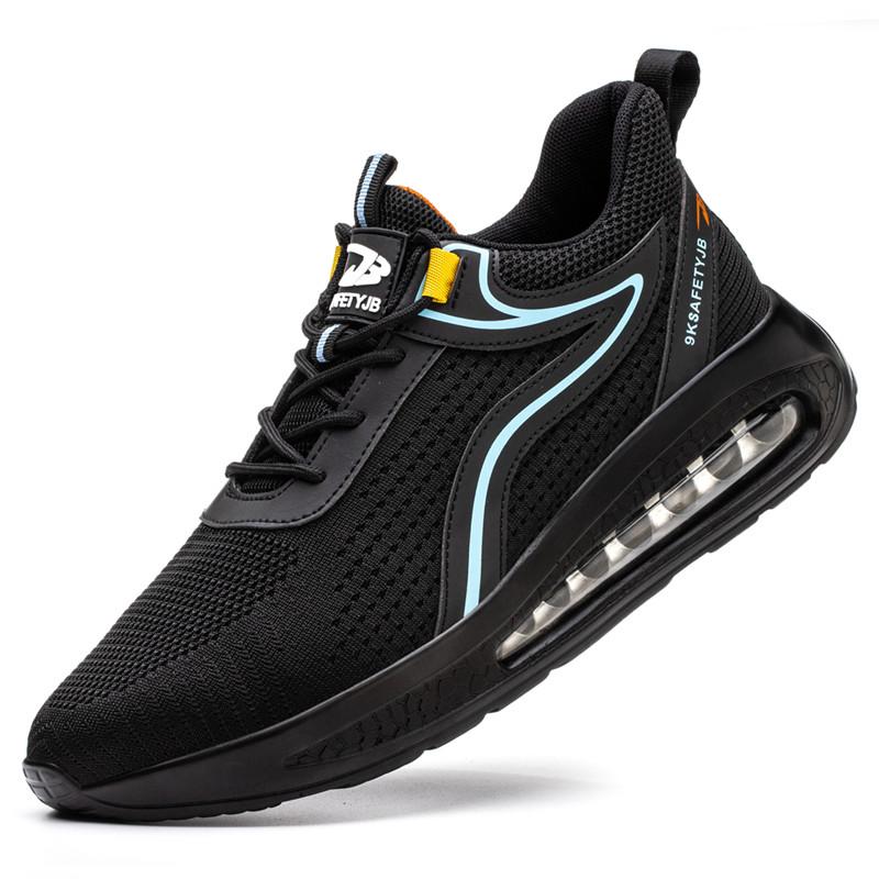

Рабочая обувь на воздушной подушке, кроссовки для мужчин, защитные ботинки, защитная обувь, небьющаяся, противопрокольная, неразрушимая обувь 48 чёрный