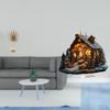 Nordic Abstract Metal Sculpture Figurine with Acrylic Freestanding Base Ornament for Party Home
