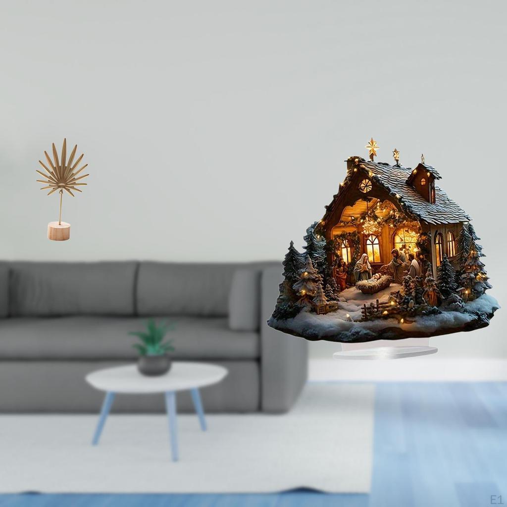 Nordic Abstract Metal Sculpture Figurine with Acrylic Freestanding Base Ornament for Party Home