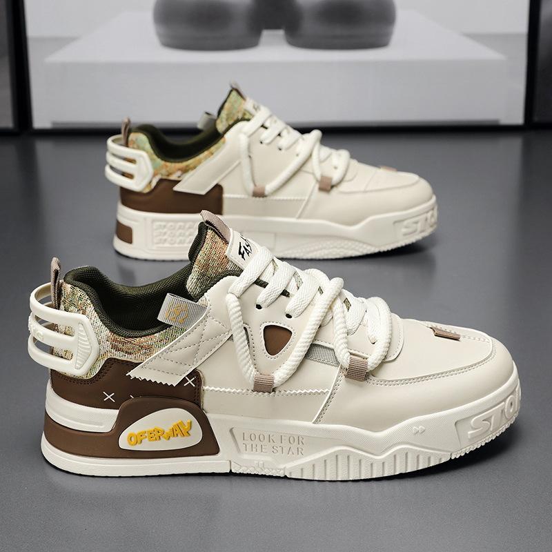 

2024 summer men s shoes new breathable little white shoes men s trend versatile platform sports casual shoes board shoes trendy shoes 44