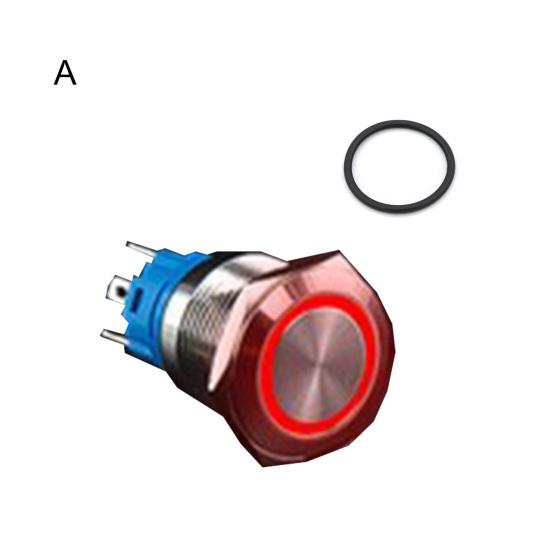 Waterproof 16mm Metal Self-Locking Switch Button with Bright LED Light Lamp