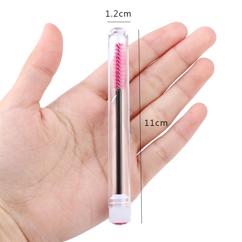 10/20Pc New Reusable Eyebrow Brush for Eyelash Extension Crystal Eyelash Brush Make Up Micro Drill Tube Mascara Stick Applicator