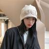 In Autumn and Winter, Women Pile Up Hats, LUCK Letters, Cold Hats, Japanese Style, Versatile, Pullover Hats, Show Off Face Size, and Cloth Covered Hat