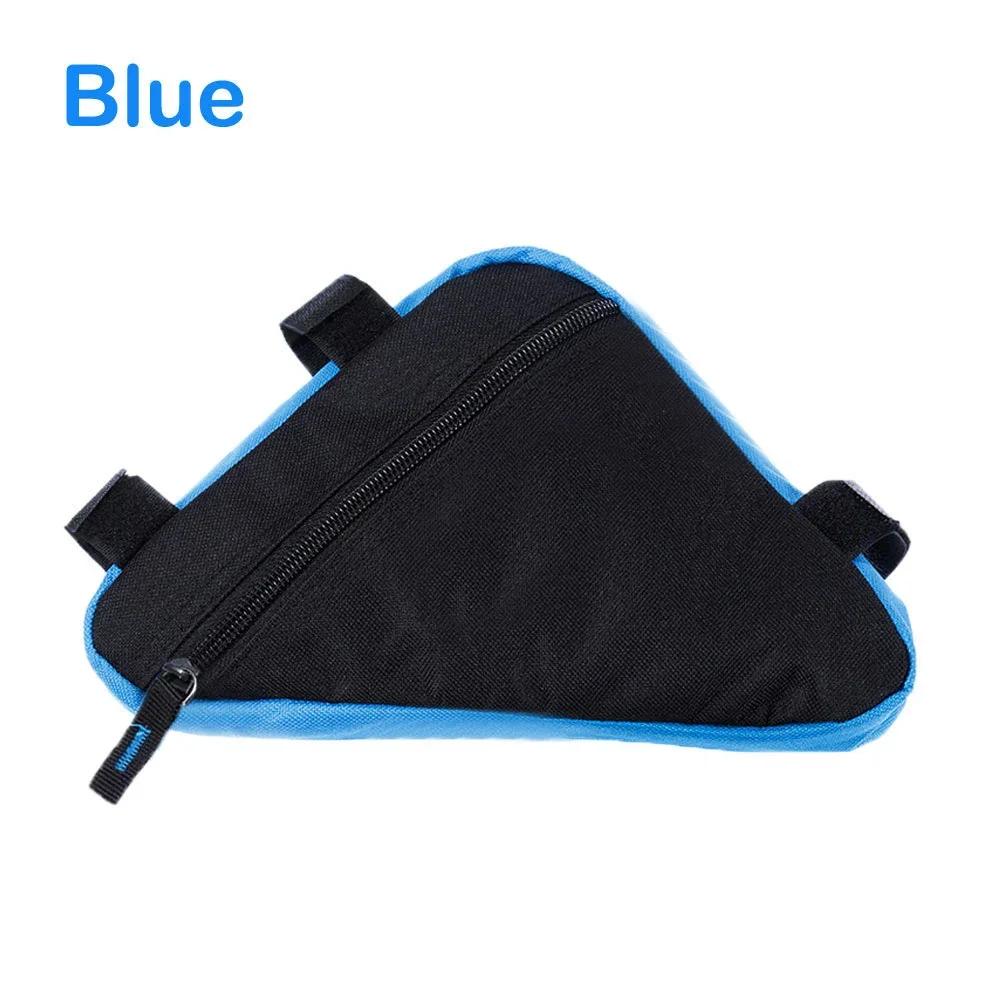 

Waterproof Bicycle Frame Bag - Oxford Front Tube Pouch for MTB/Road Bike, Triangle Handlebar w/Anti-Slip Strap & Quick Access синий