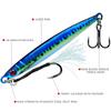 3D Fast Drawing Sea Fishing Lure with Hook Boat Fishing for Drifting Mackerel Hook, Long Throw Speed Sinking Iron Plate Fishing Gear