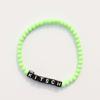 BONBEAU Black Cube Initial Color Ball Bracelet