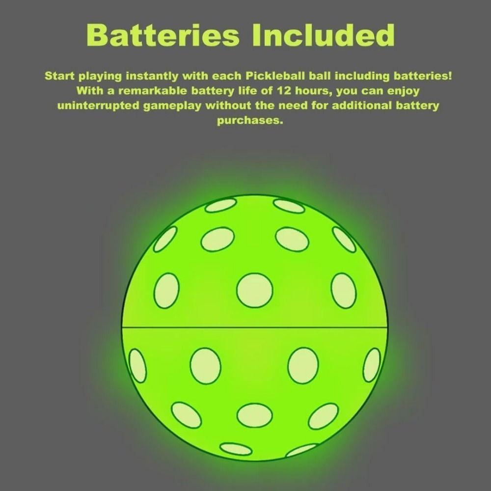 Grünes Licht LED Leuchtende Pickleball Bälle Langlebig Leuchten im Dunkeln Pickleball Bälle Outdoor