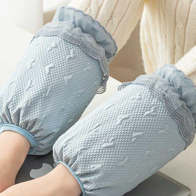 Women's White Lace Waterproof Sleeves - Anti-Fouling, Autumn/Winter Style