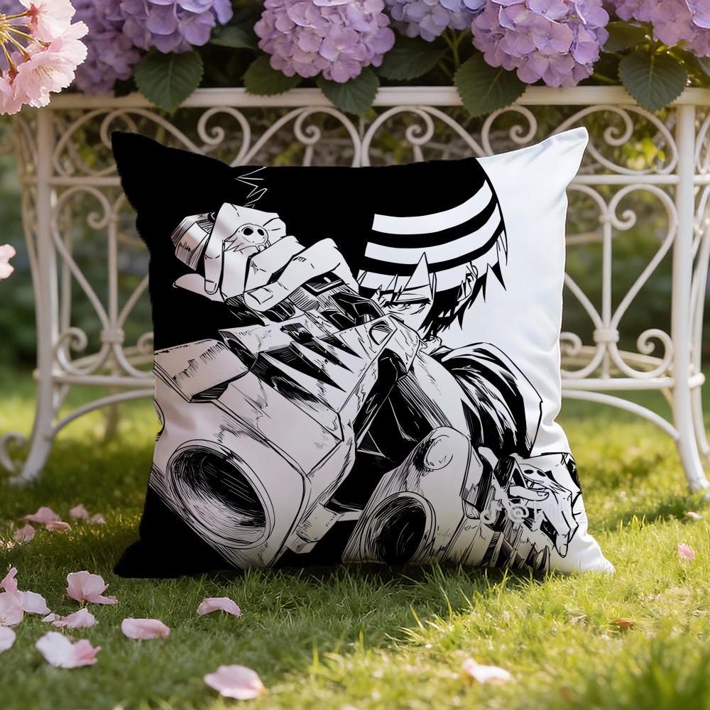 Anime S-SOUL E-EATER Cushion Cover Home & Car Dual-Scene Pillow Cover: Reversible for Premium Comfort