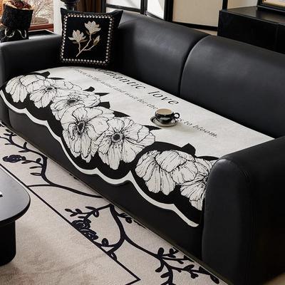 Flowers Chenille Sofa Cover for Living Room Floral Print Sofas Towel Non Slip Couch Covers L Shaped Corner Sofa Mat Seat Pad