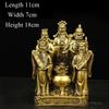 Pure Copper Buddha Statue, Five Wealth Gods Bronze Statue, treasure basin, Home Decoration, Living Room, Buddha Hall, 1Pc