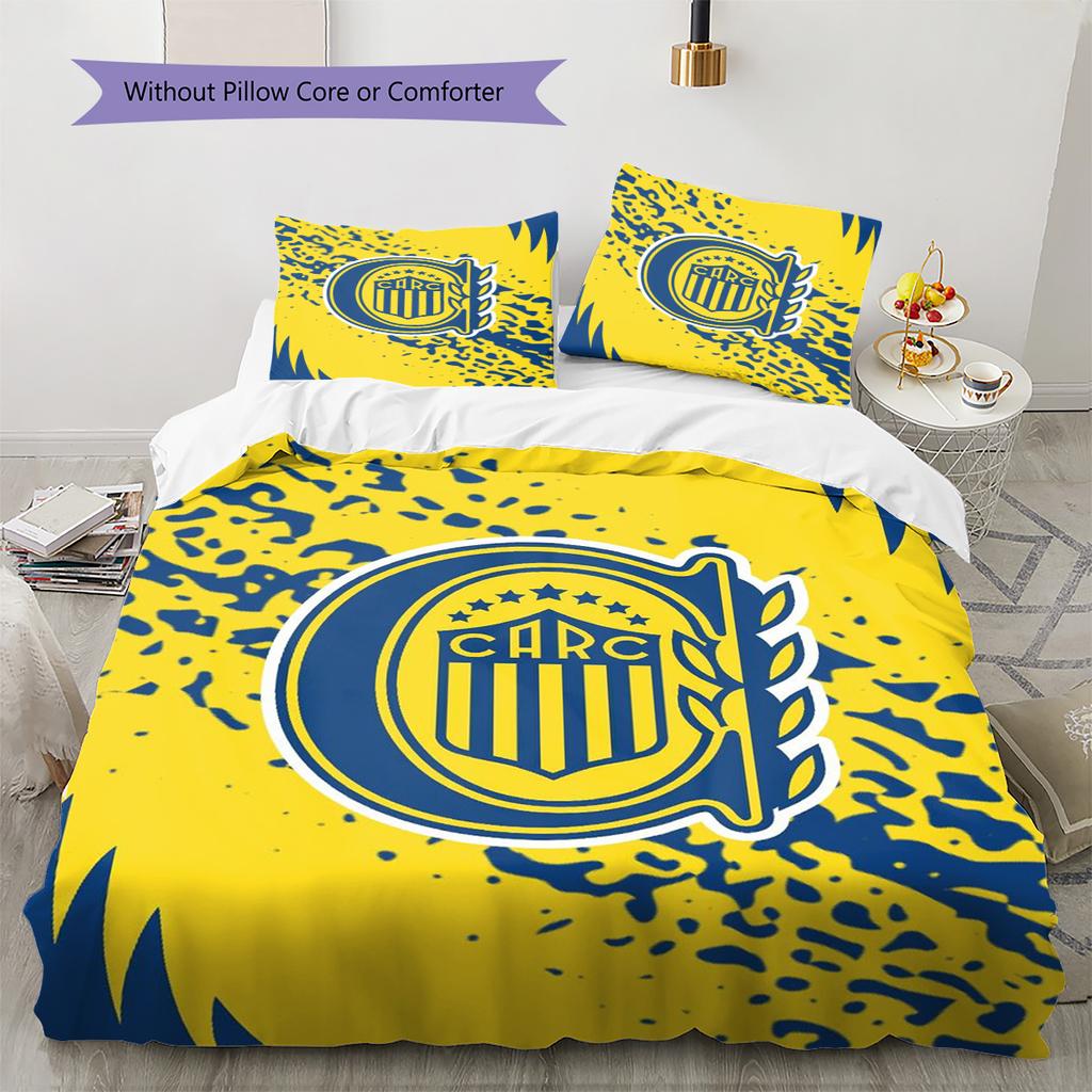 Rosario Central Pattern Bedding Set Quilt Cover Pillowcase Home Decor Gift (1 * duvet cover + 2 * pillowcase, without core)