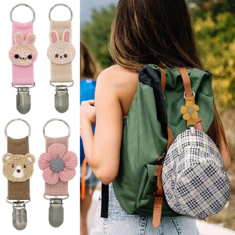 Rabbits Shape Hat Clip Antiskid Bag Clip Lovely Bunnies Animals Hat Clip Suitable for Various Head Sizes