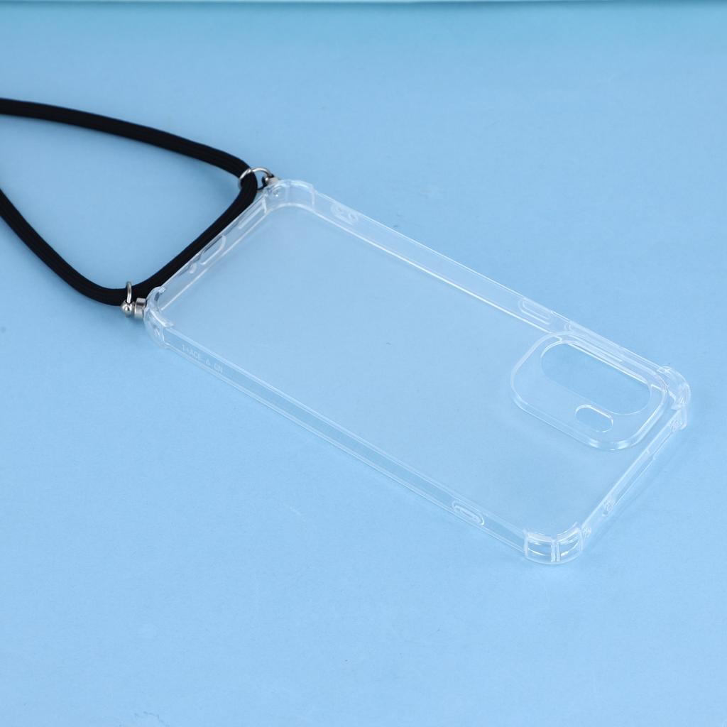 For OnePlus 15R 5G/Ace 6T 5G/Ace 6 5G Case Reinforced Corner TPU Clear Phone Cover with Lanyard